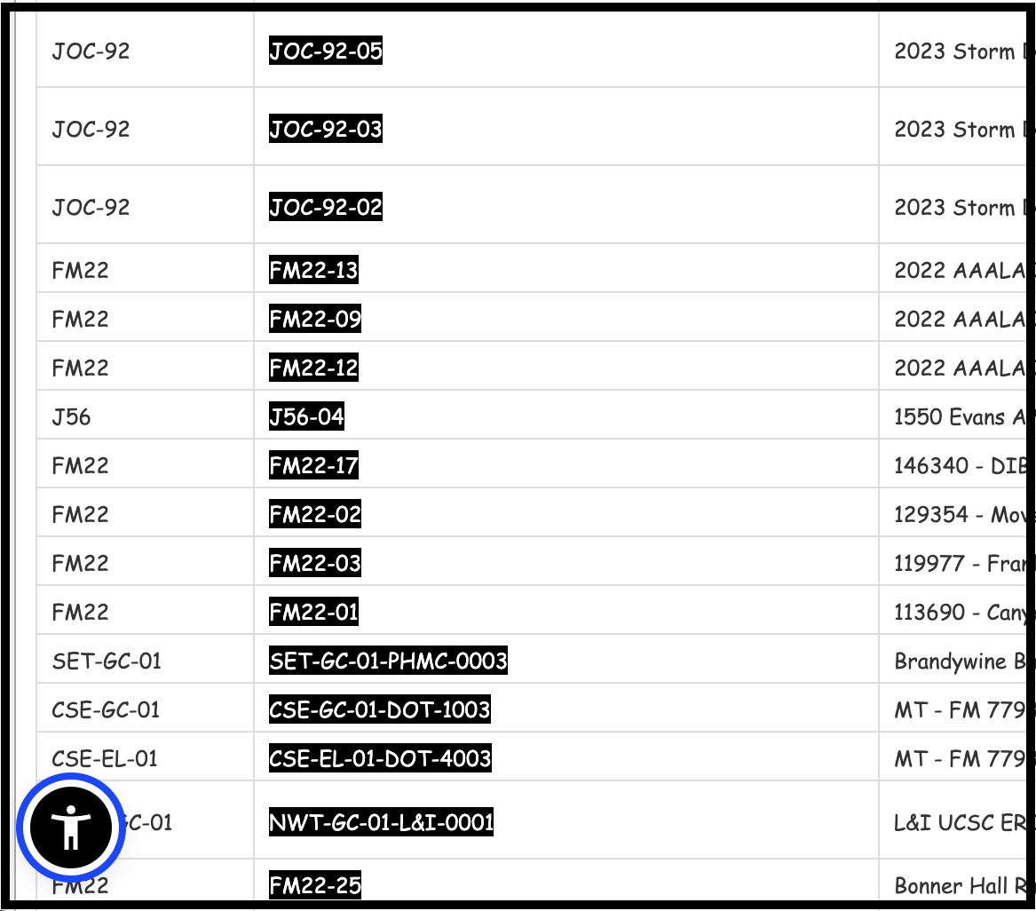 sample screen showing dyslexia font and high contrast text enabled