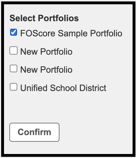 Portfolio selection step in Project Planning Tool